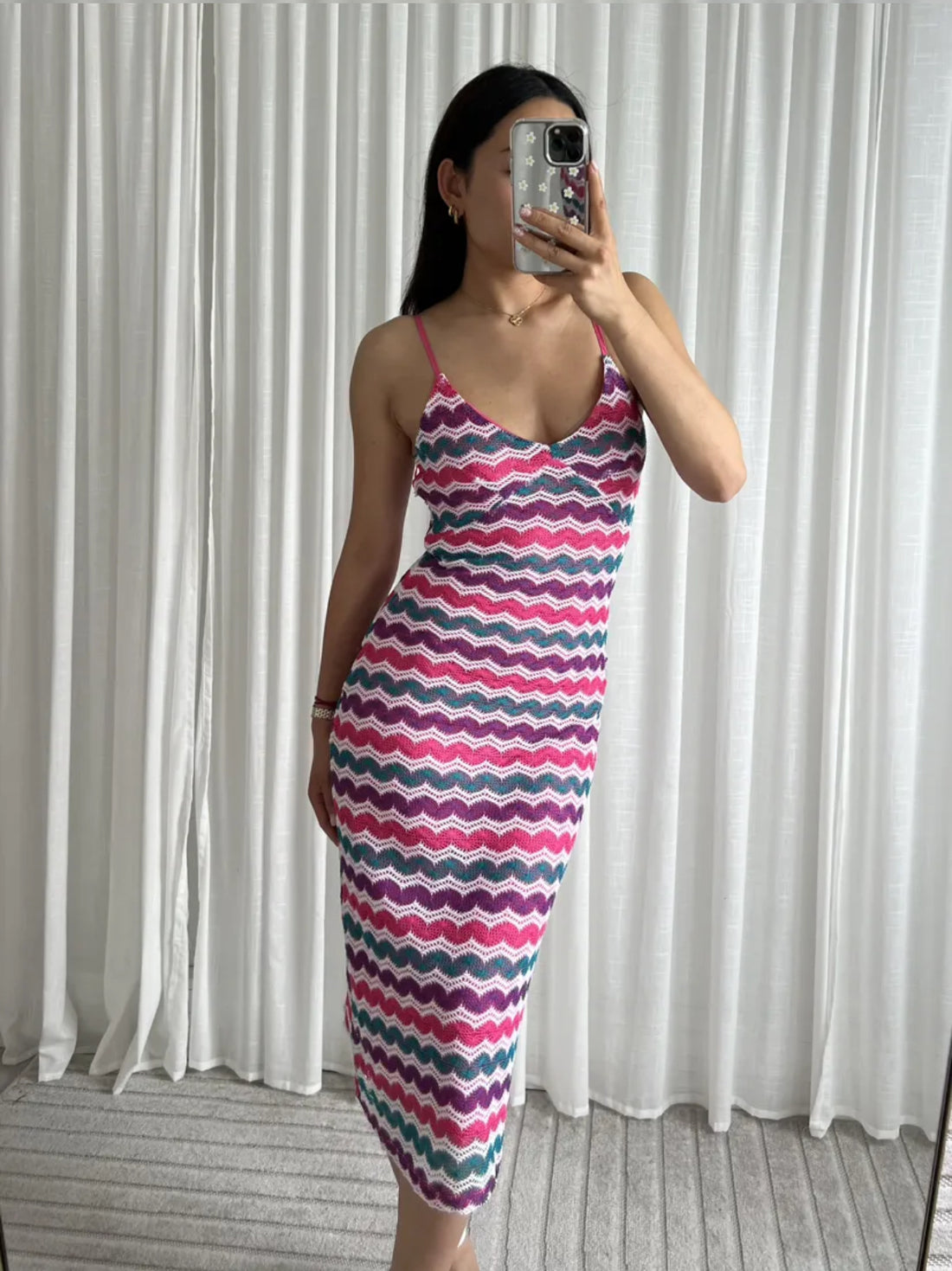 Crochet midi dress