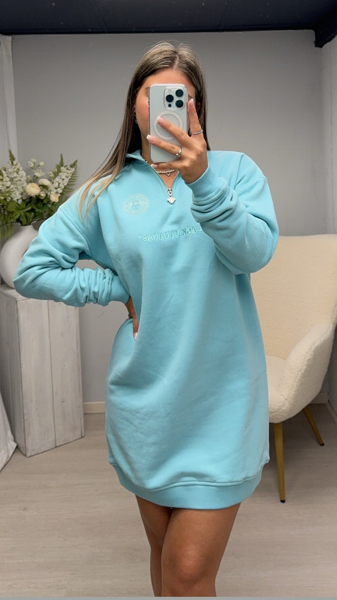 Malibu sweater dress blue