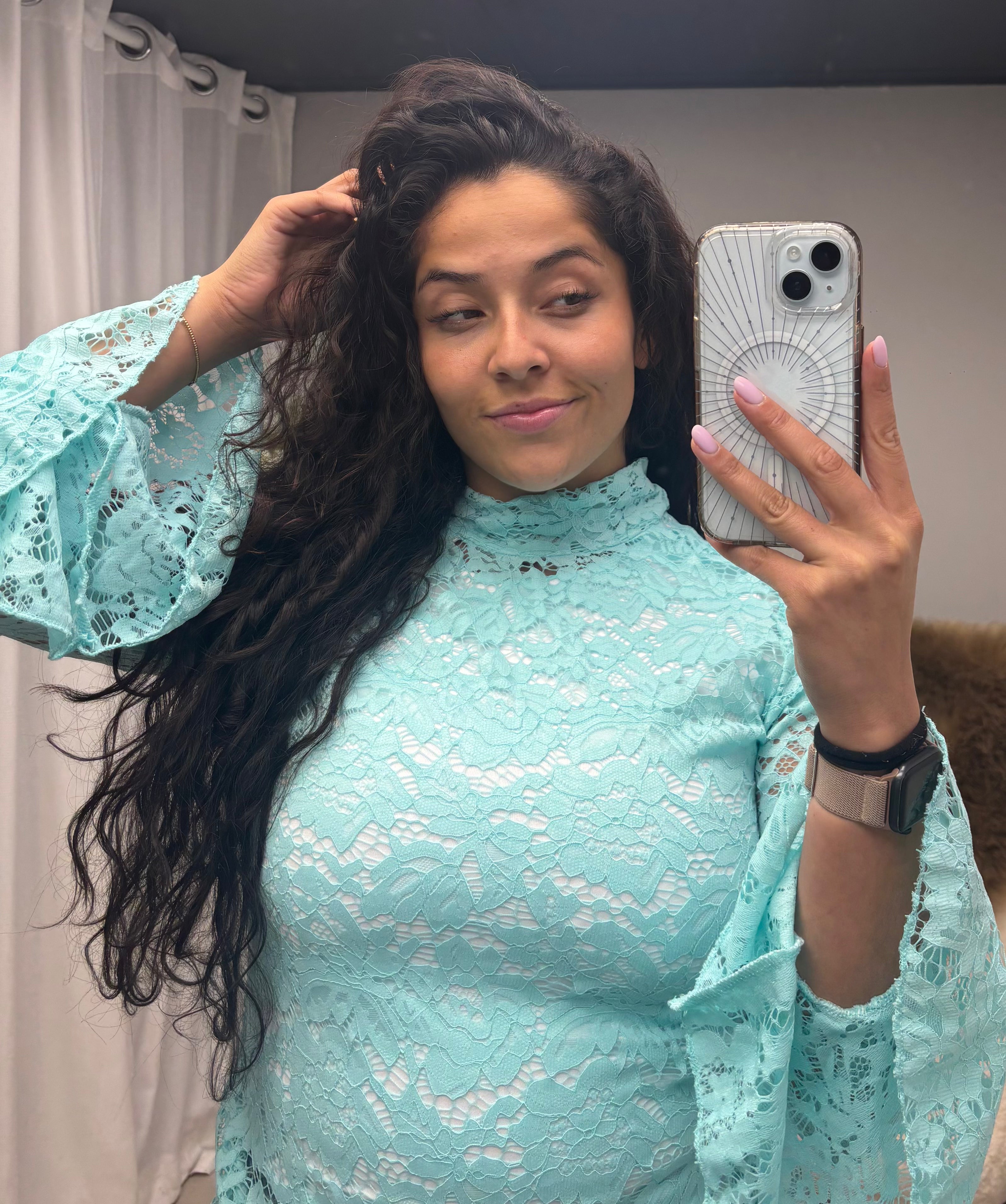 Lace top mint
