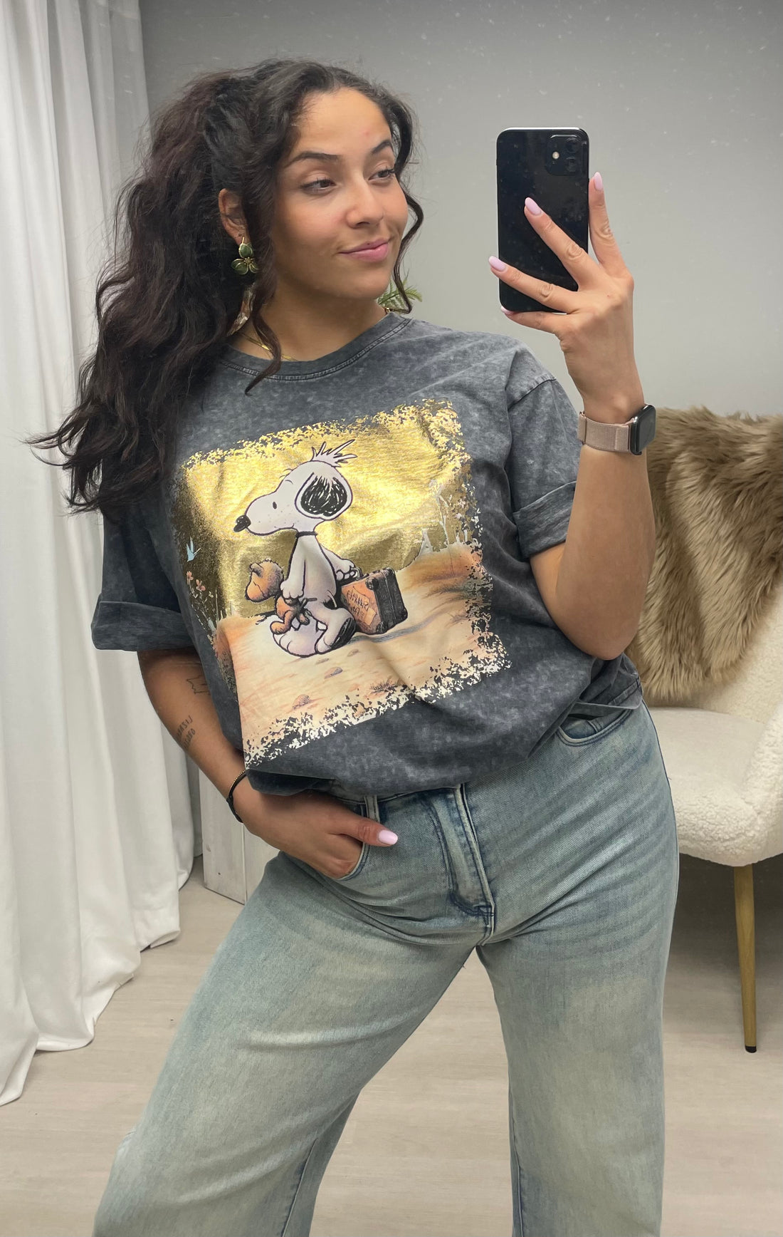 Snoopy shirt grijs