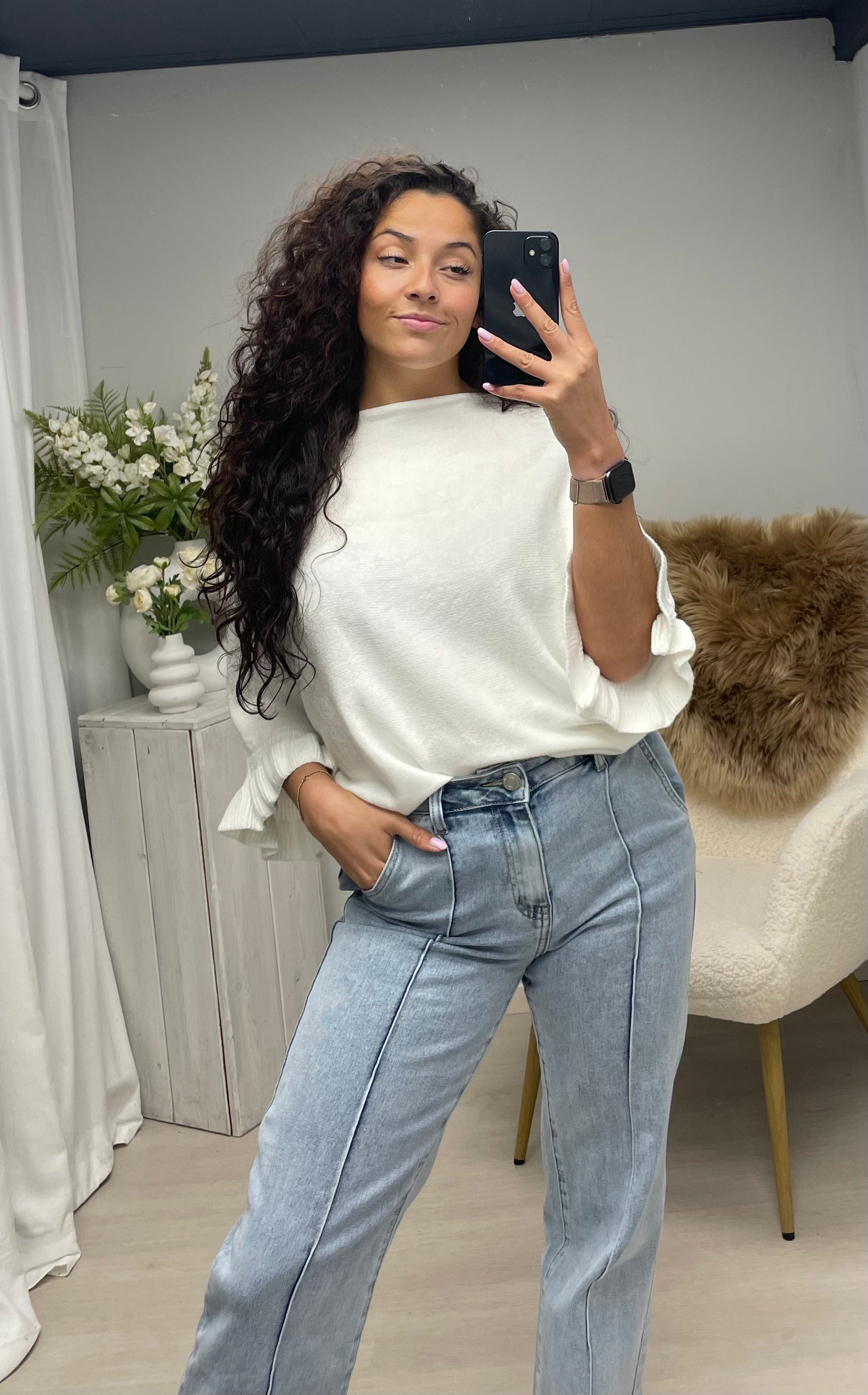 Sally soft trui white