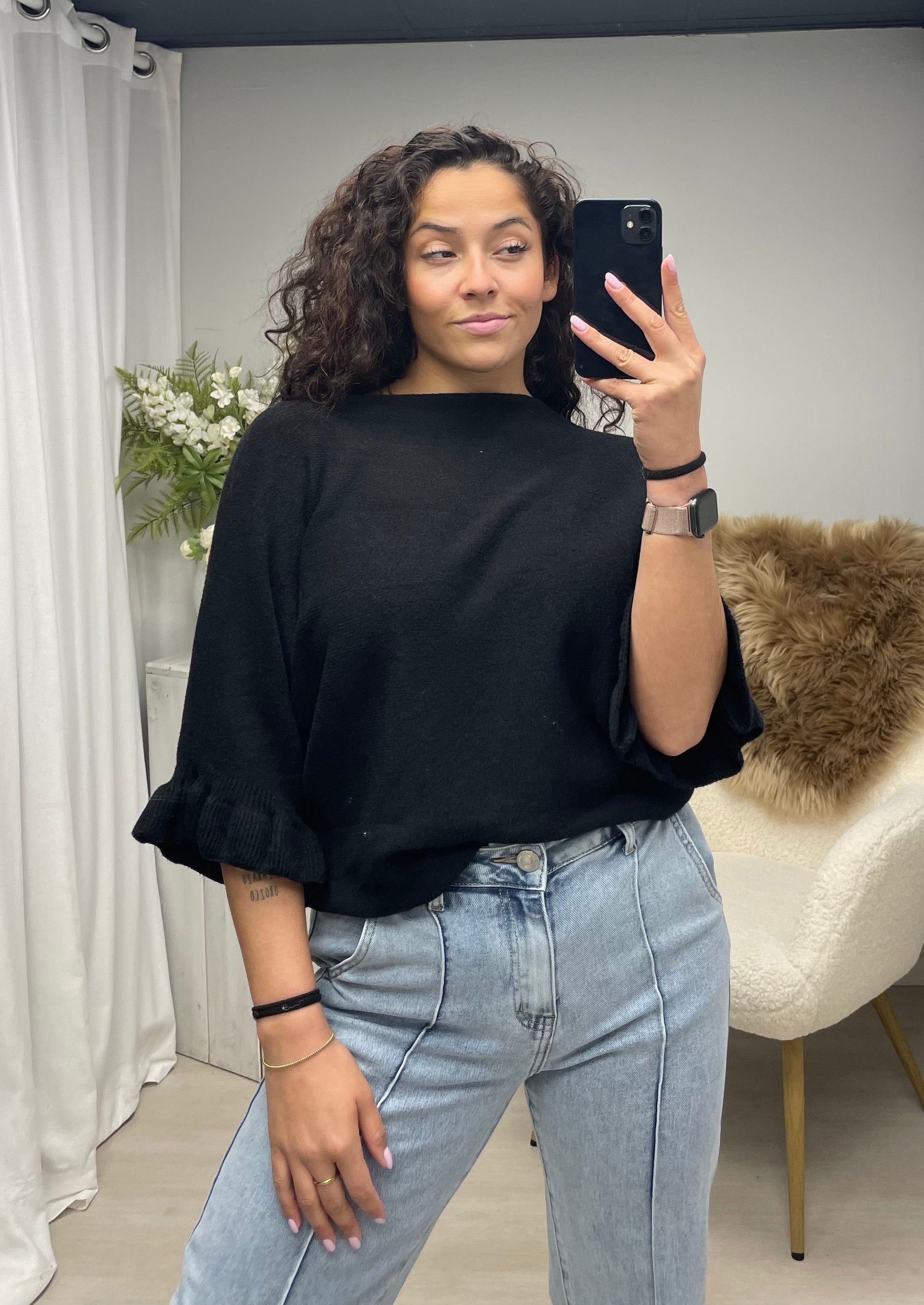 Sally soft trui black