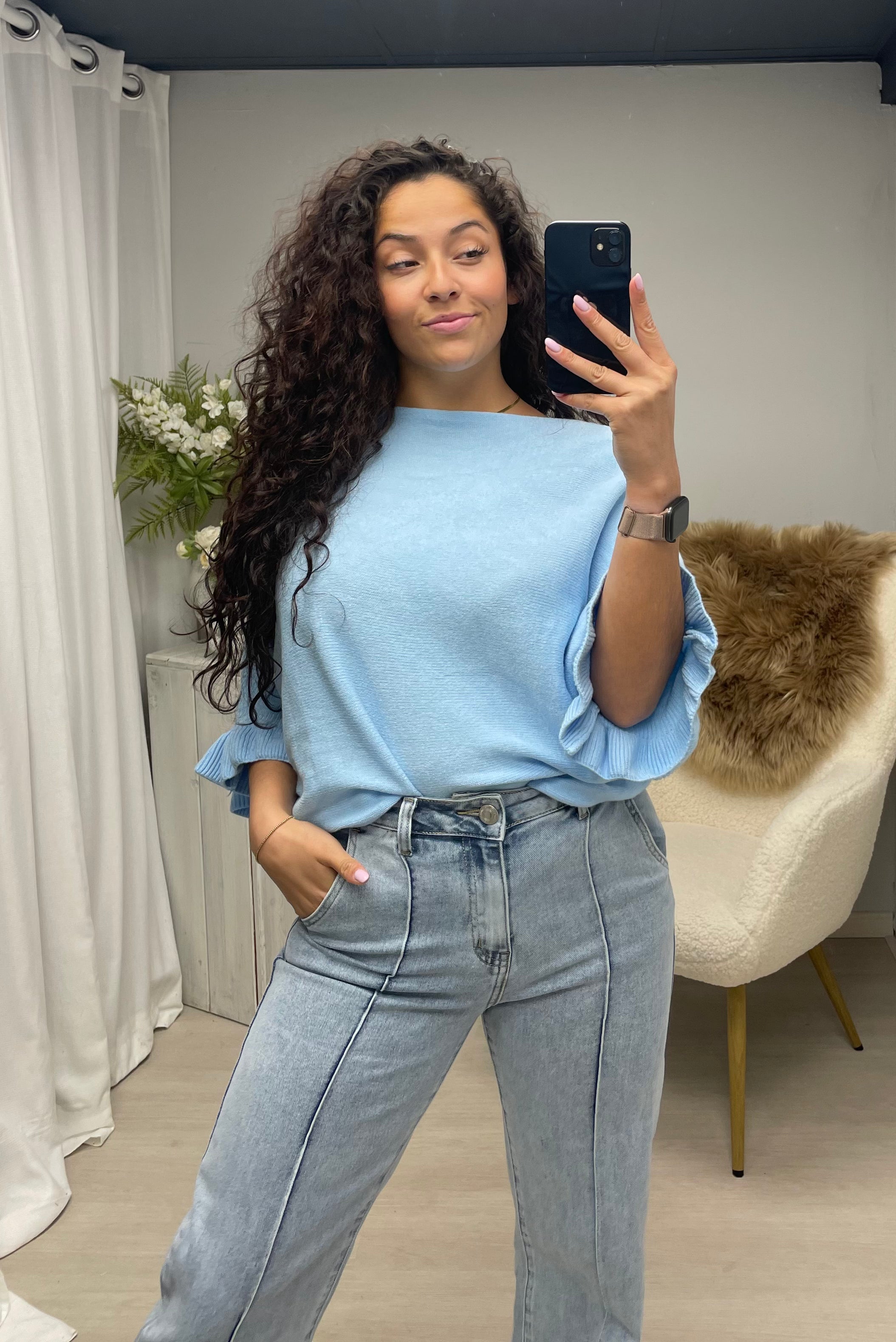 Sally soft trui bleu