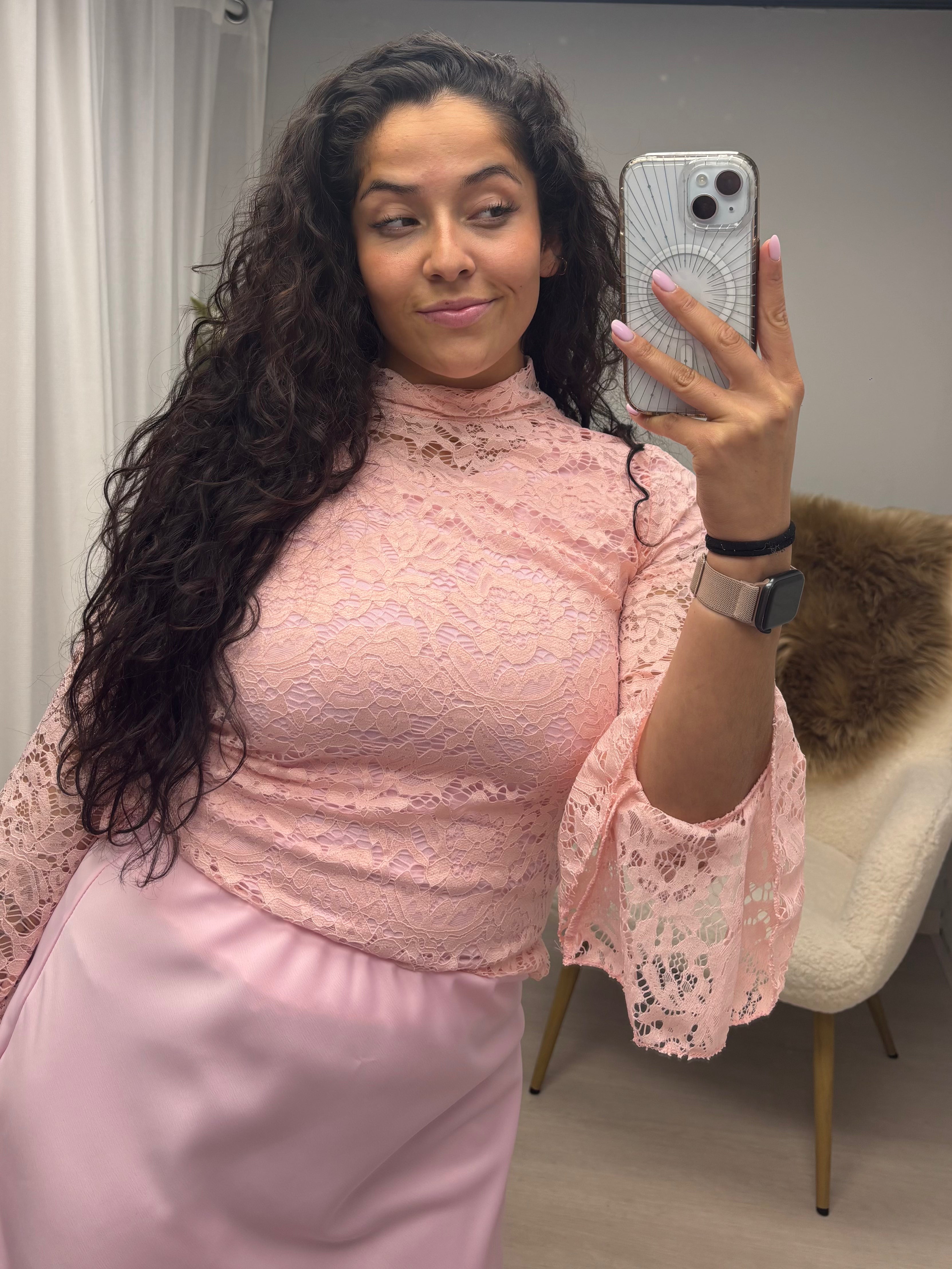 Lace top pink