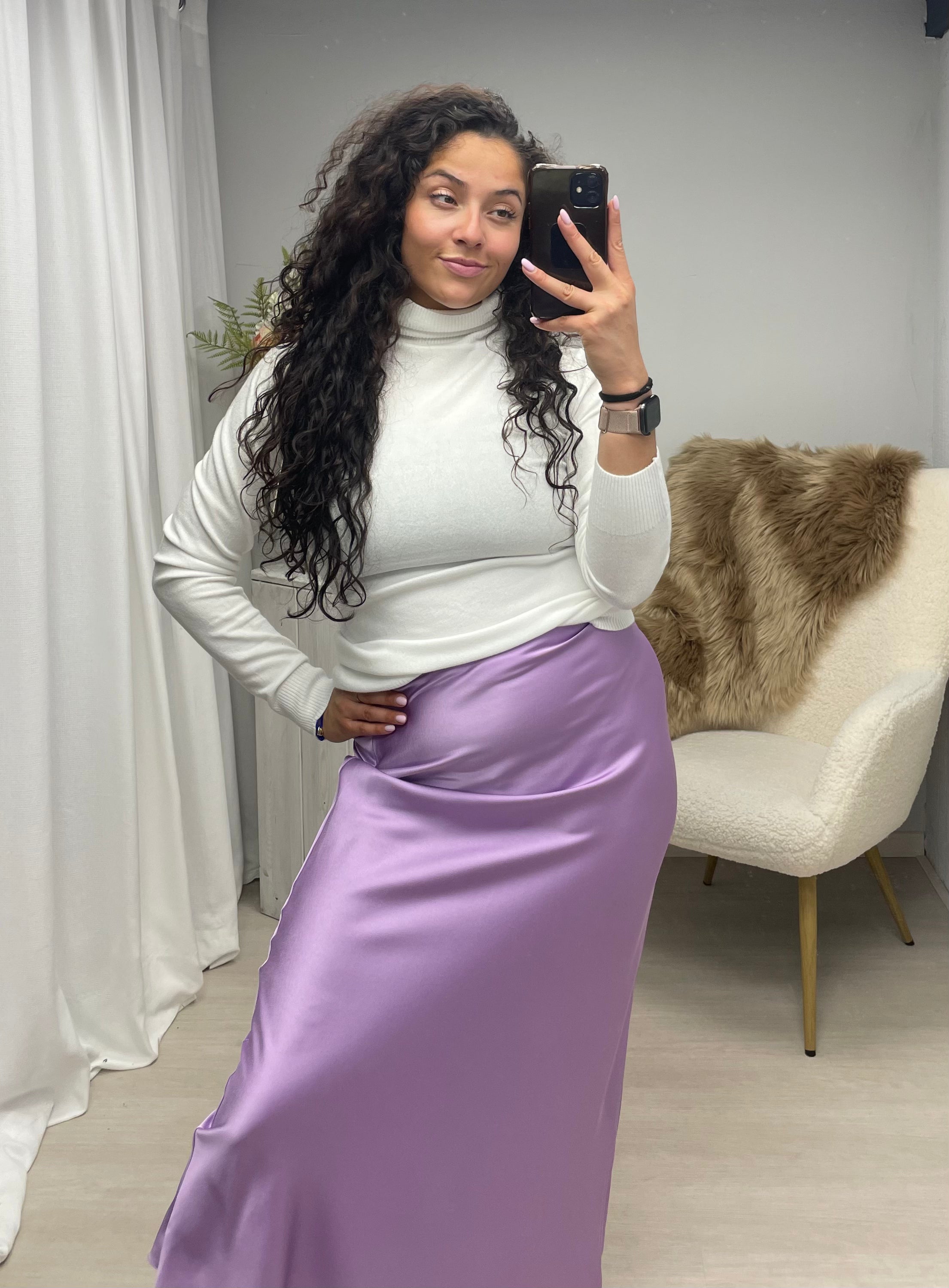 Satin Suzy skirt lila