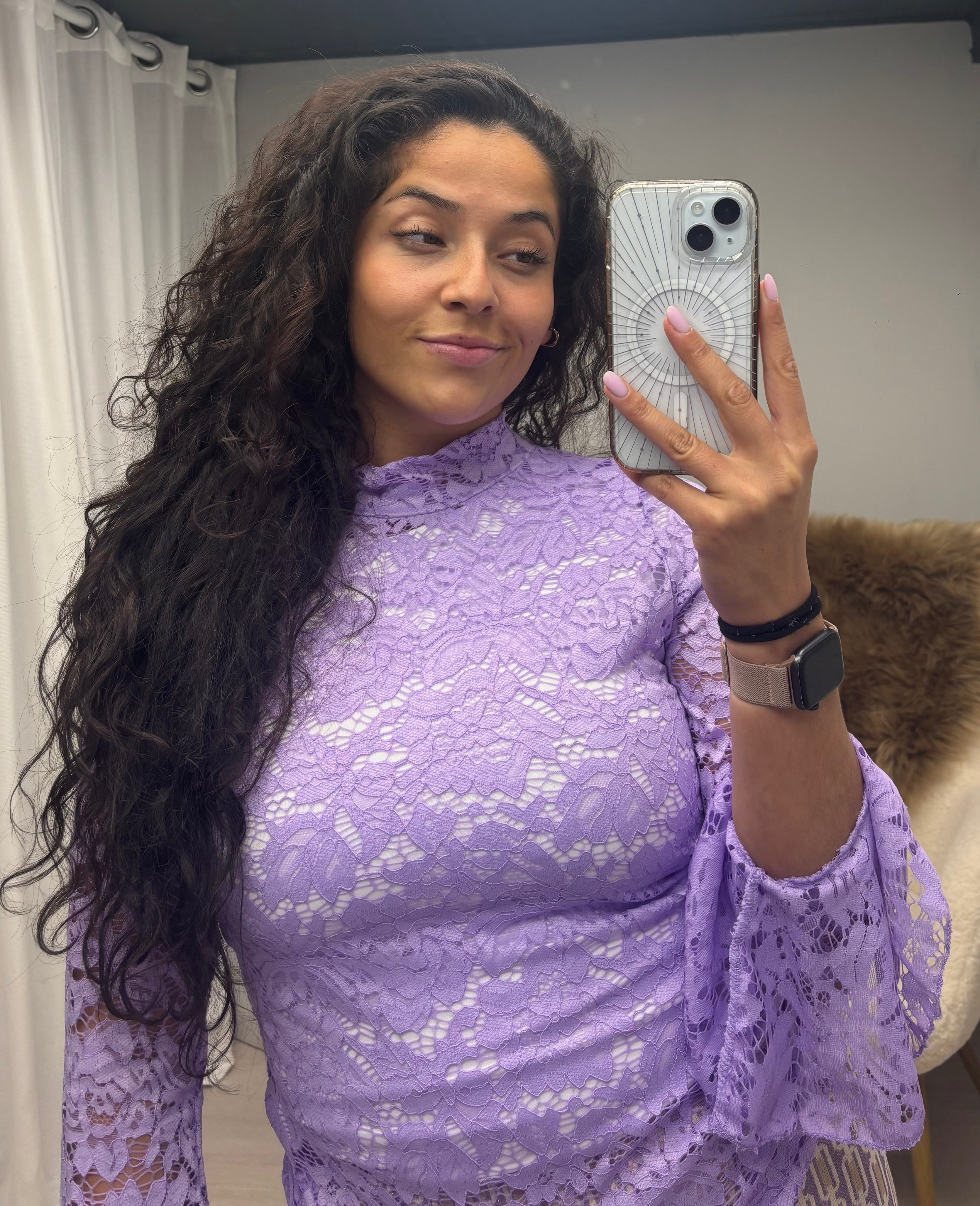 Lace top lila