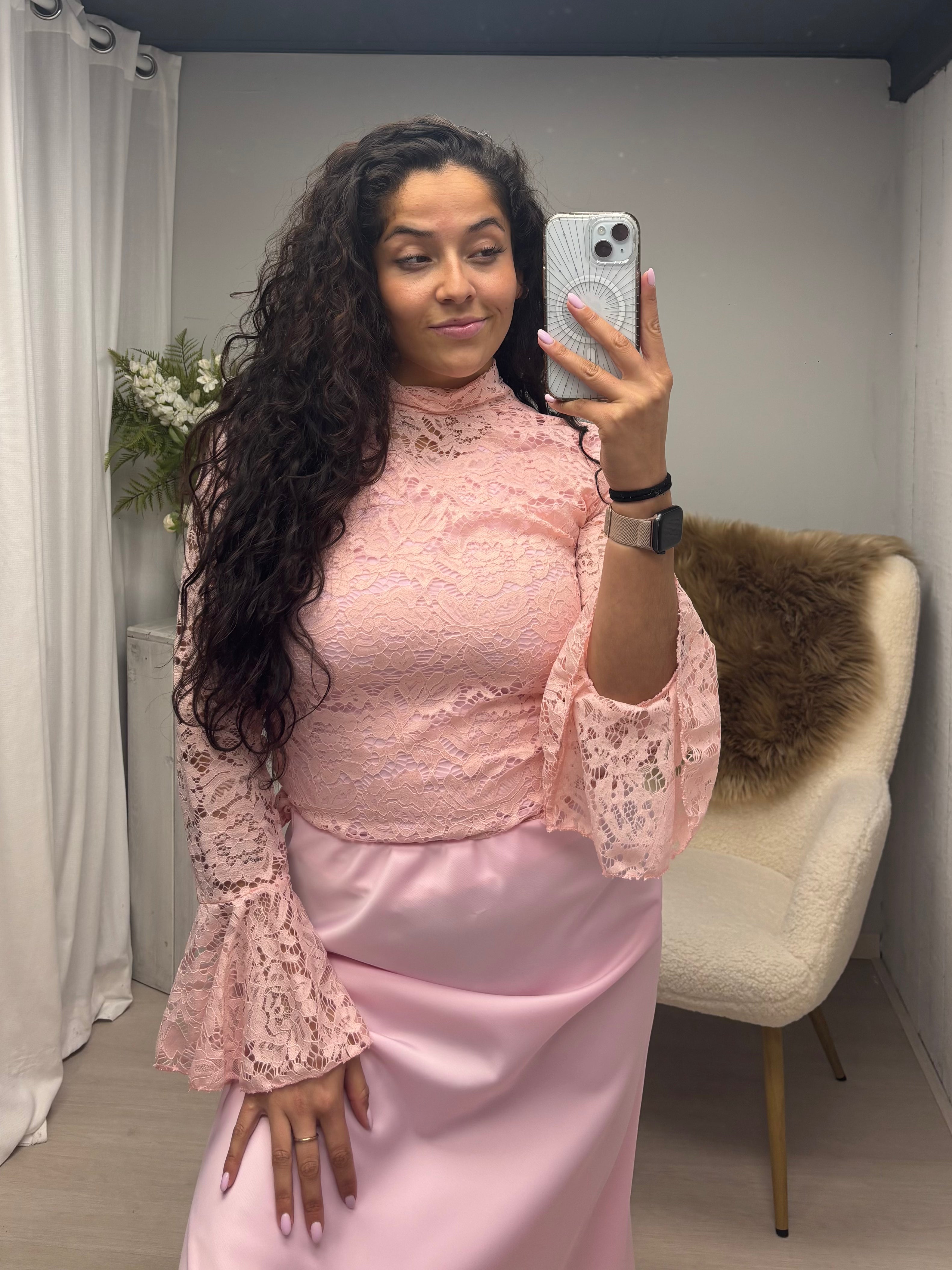 Lace top pink