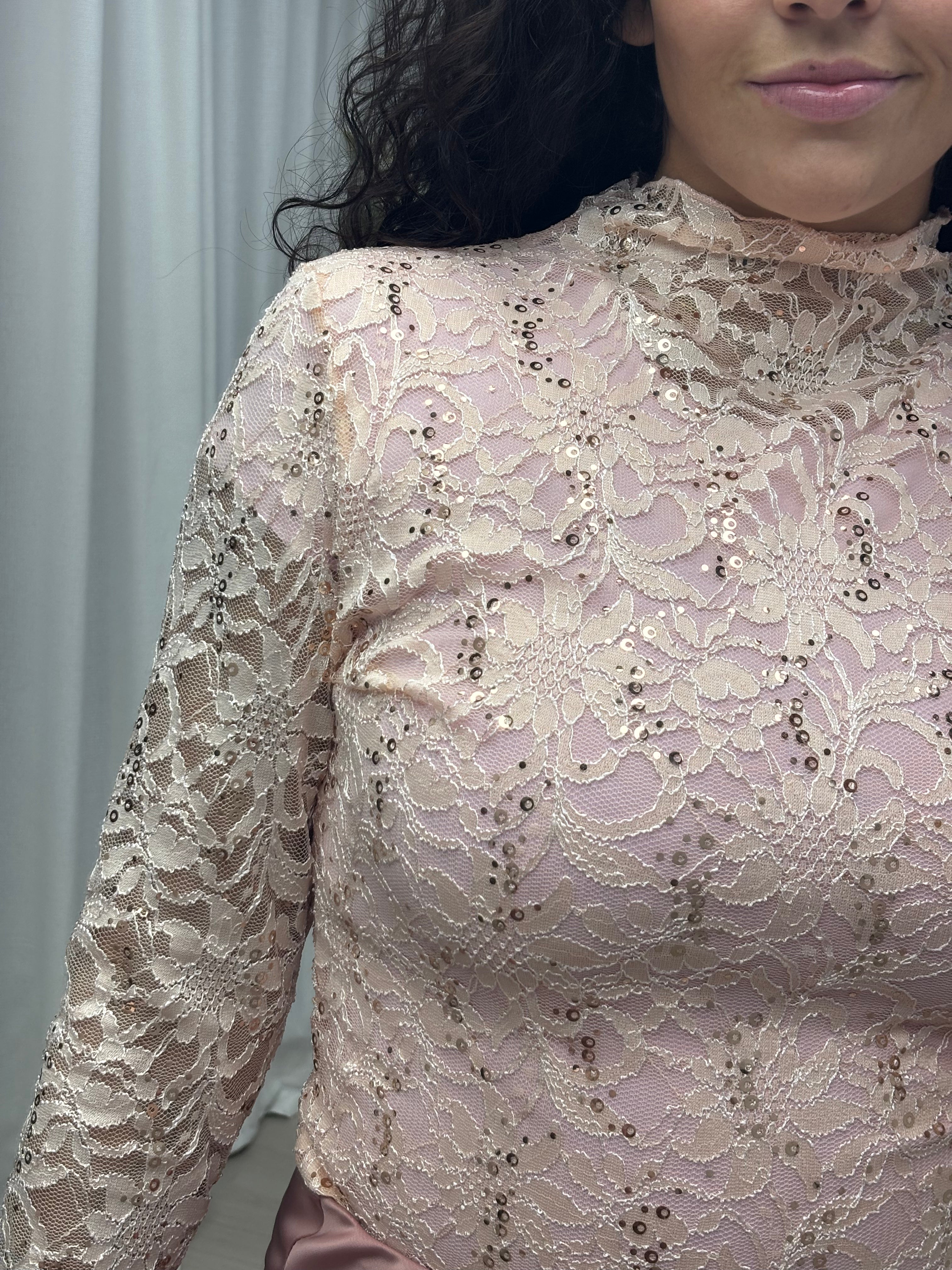 Lia Lace top Peach
