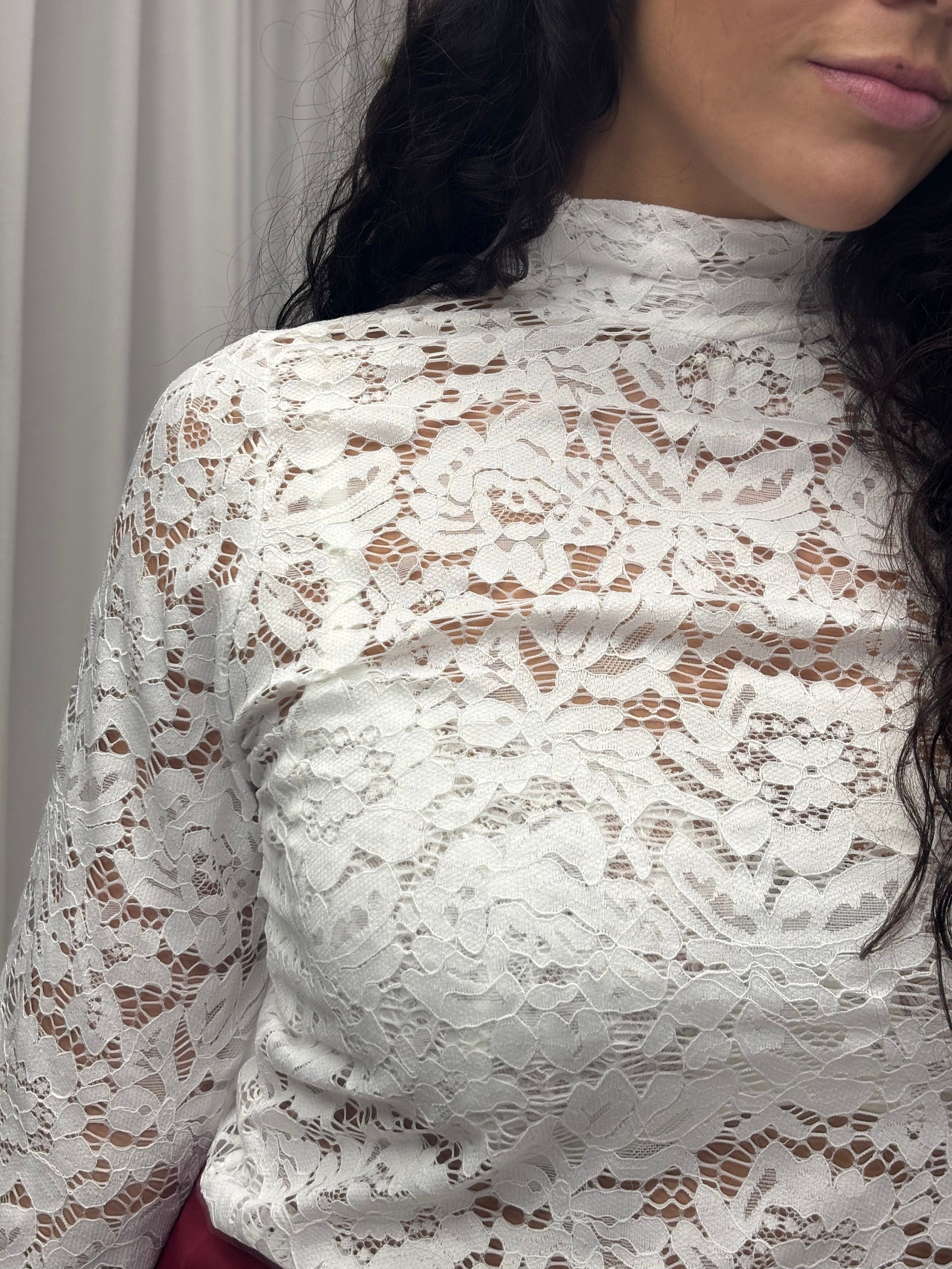 Lace top white