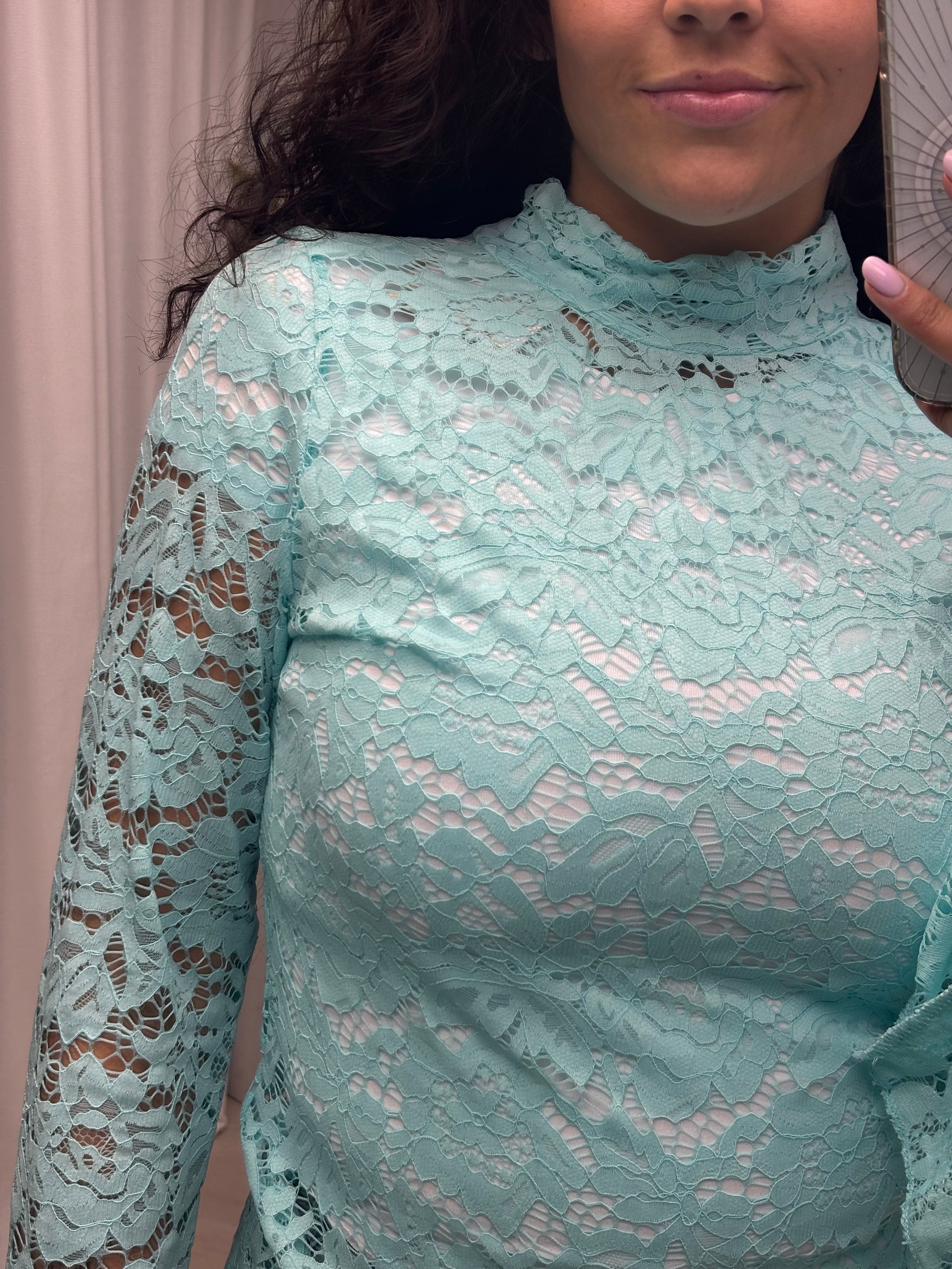 Lace top mint
