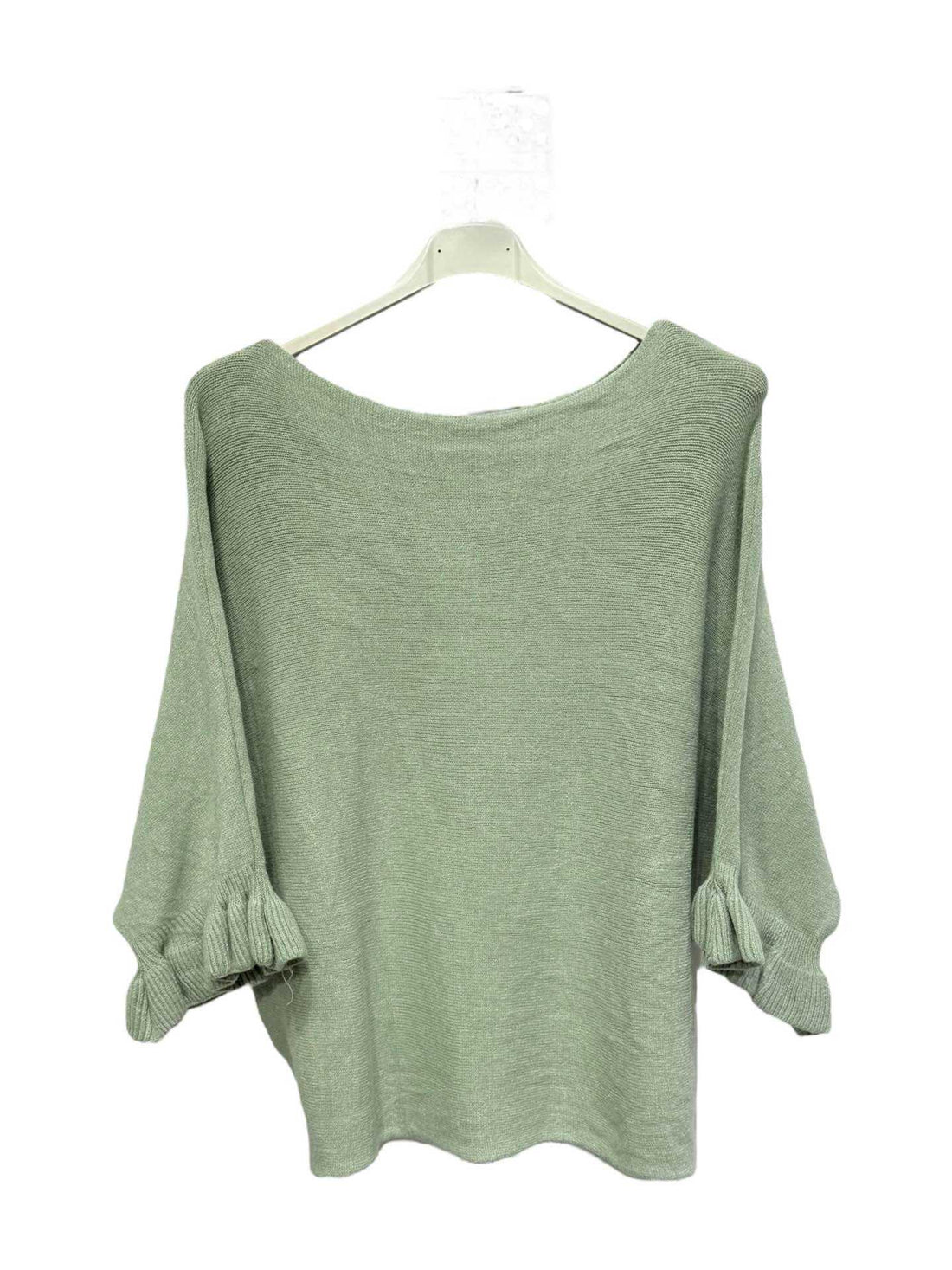 Sally soft trui kaki groen