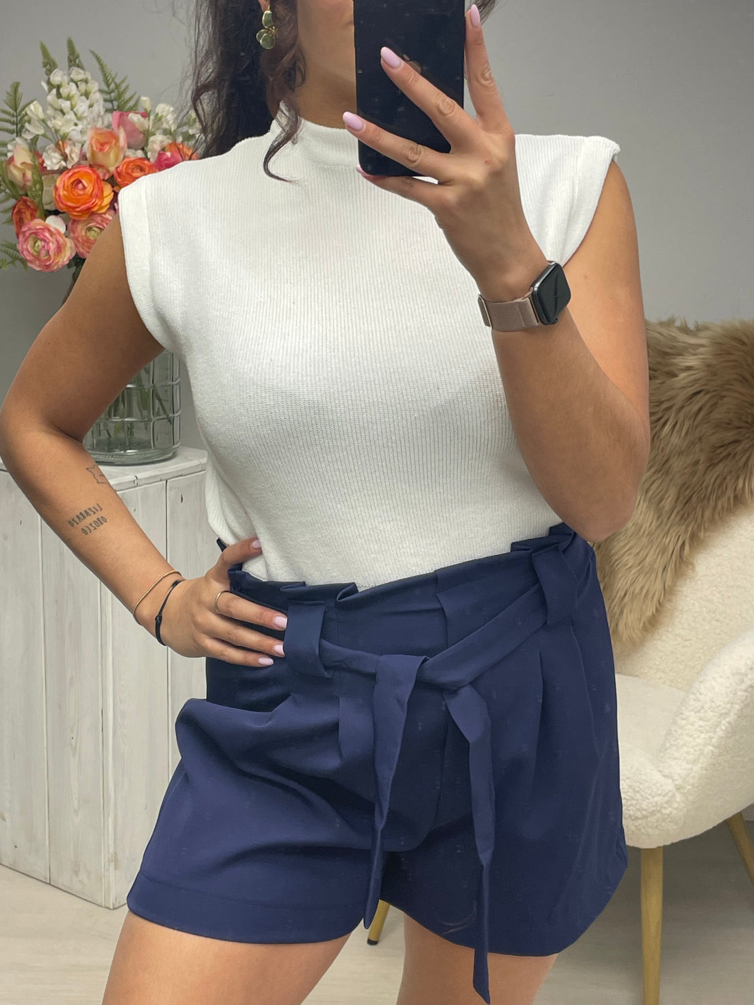Shorts Marine blauw