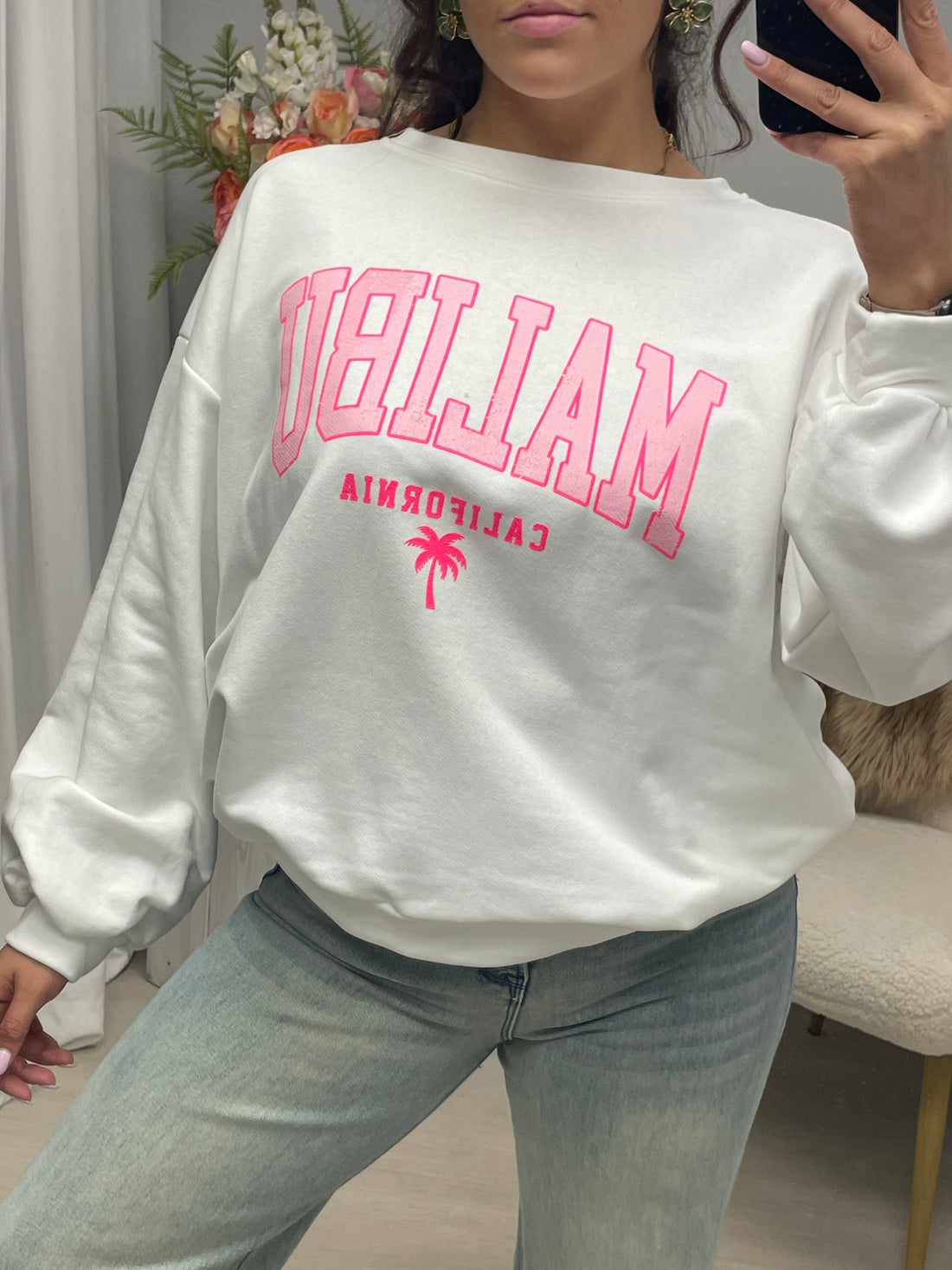Sweater Vintage Malibu white