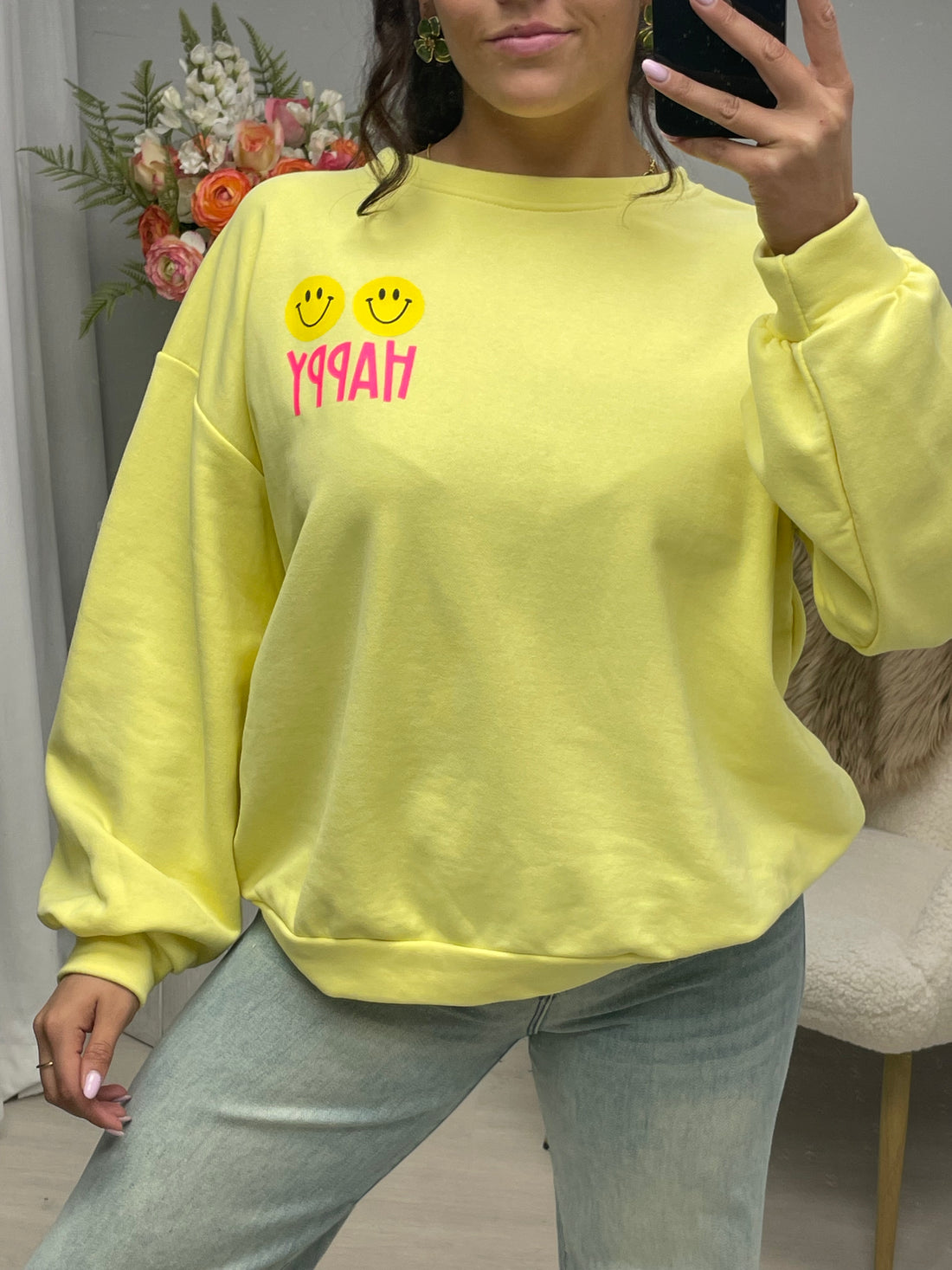 Sweater Happy smiley yellow