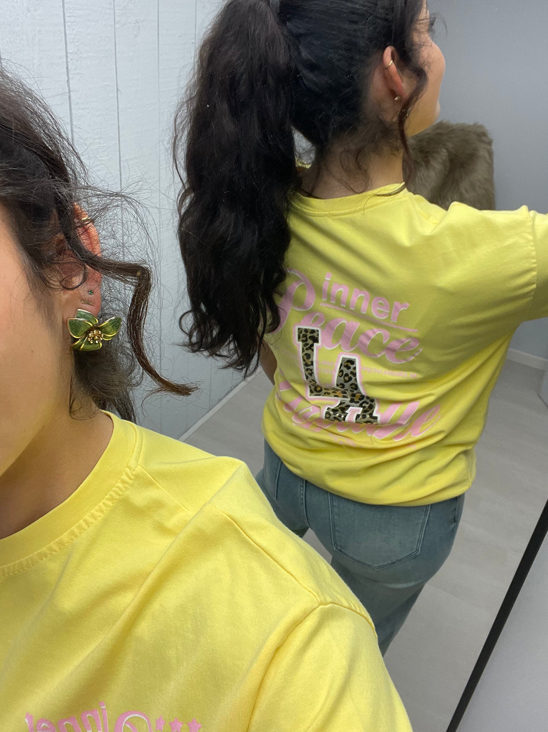 LA shirt geel