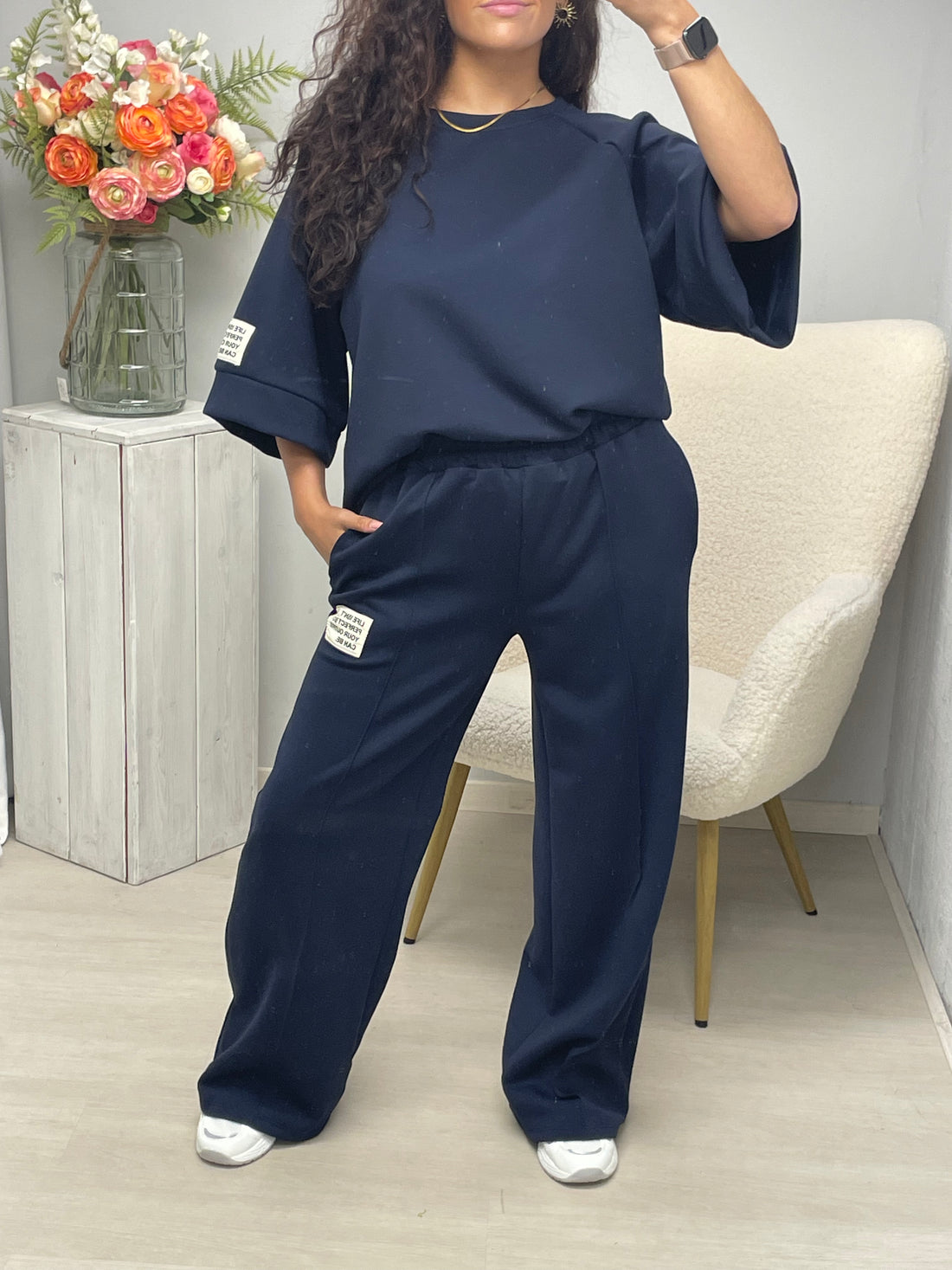 Comfy patch Marine blauw