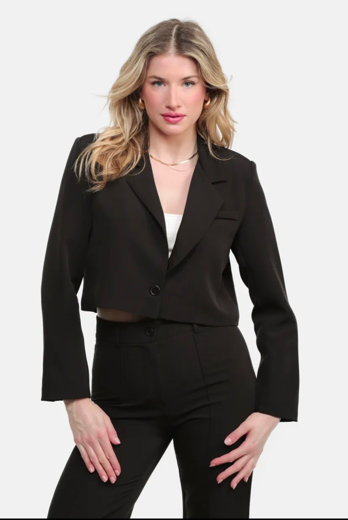 Joan Cropped blazer black