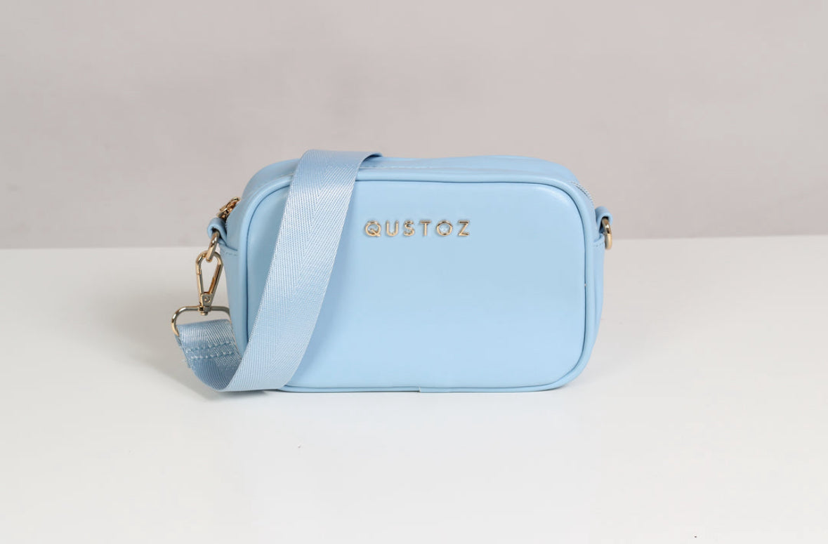 Qustoz Candy Blue Mini Messenger Bag