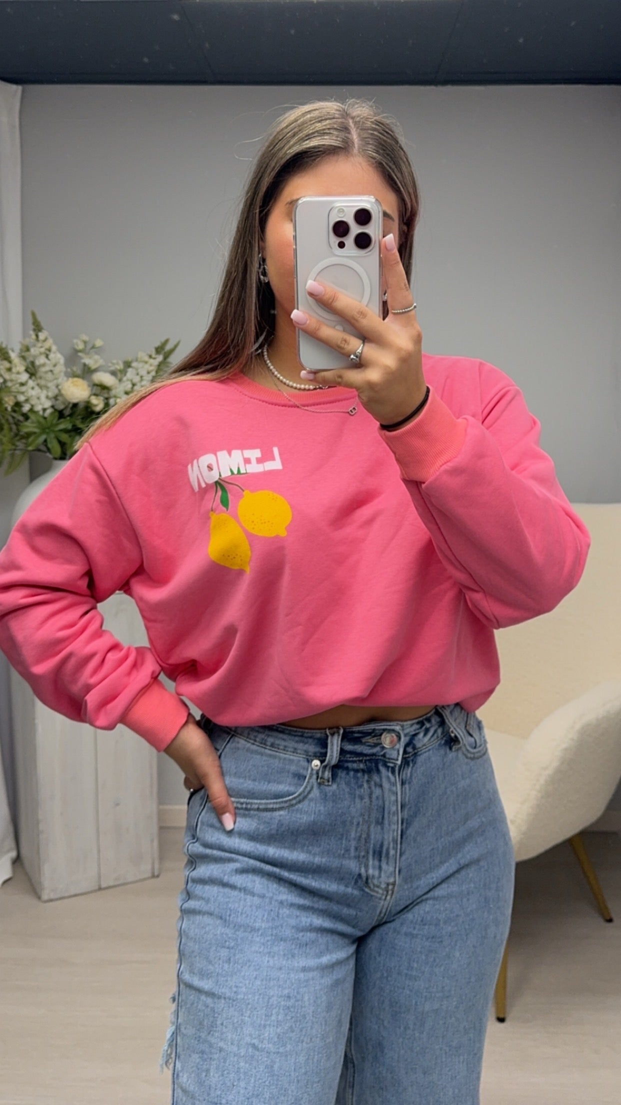 Limoncello sweater Roze