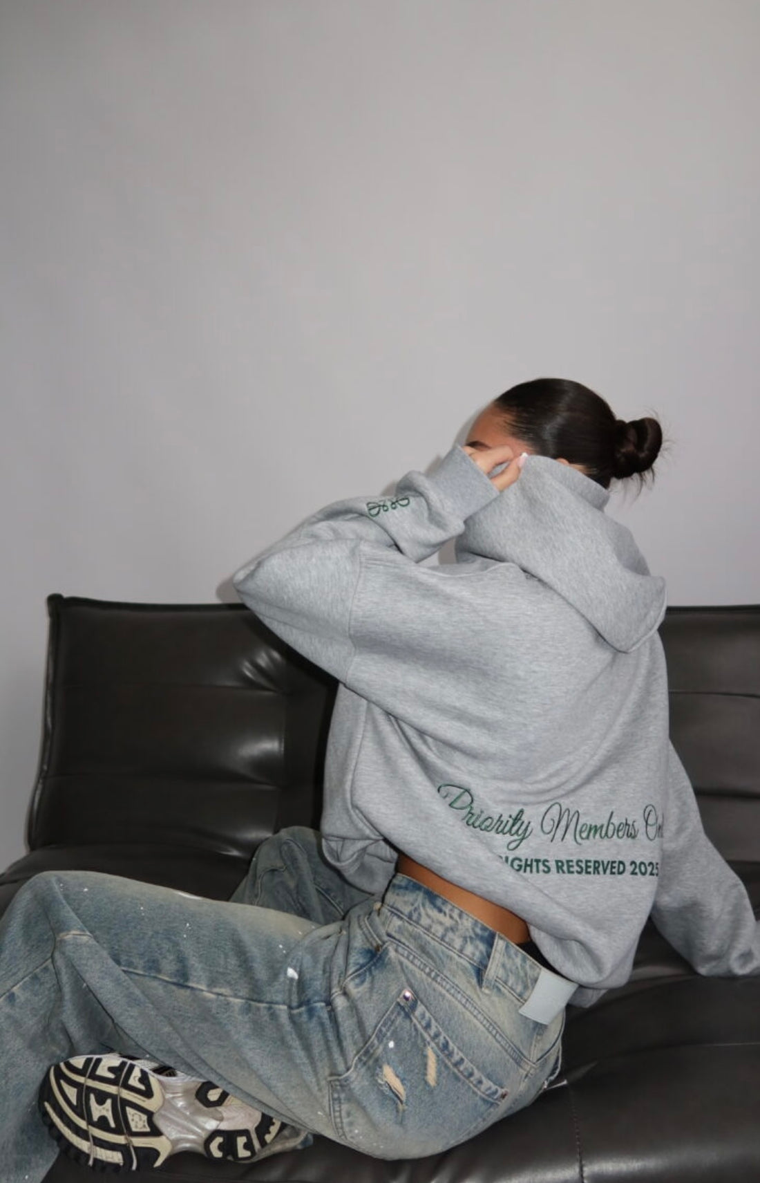 Priority members only hoodie - grijs