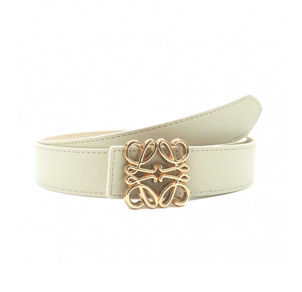 LWE PU Belt 3 cm Creme