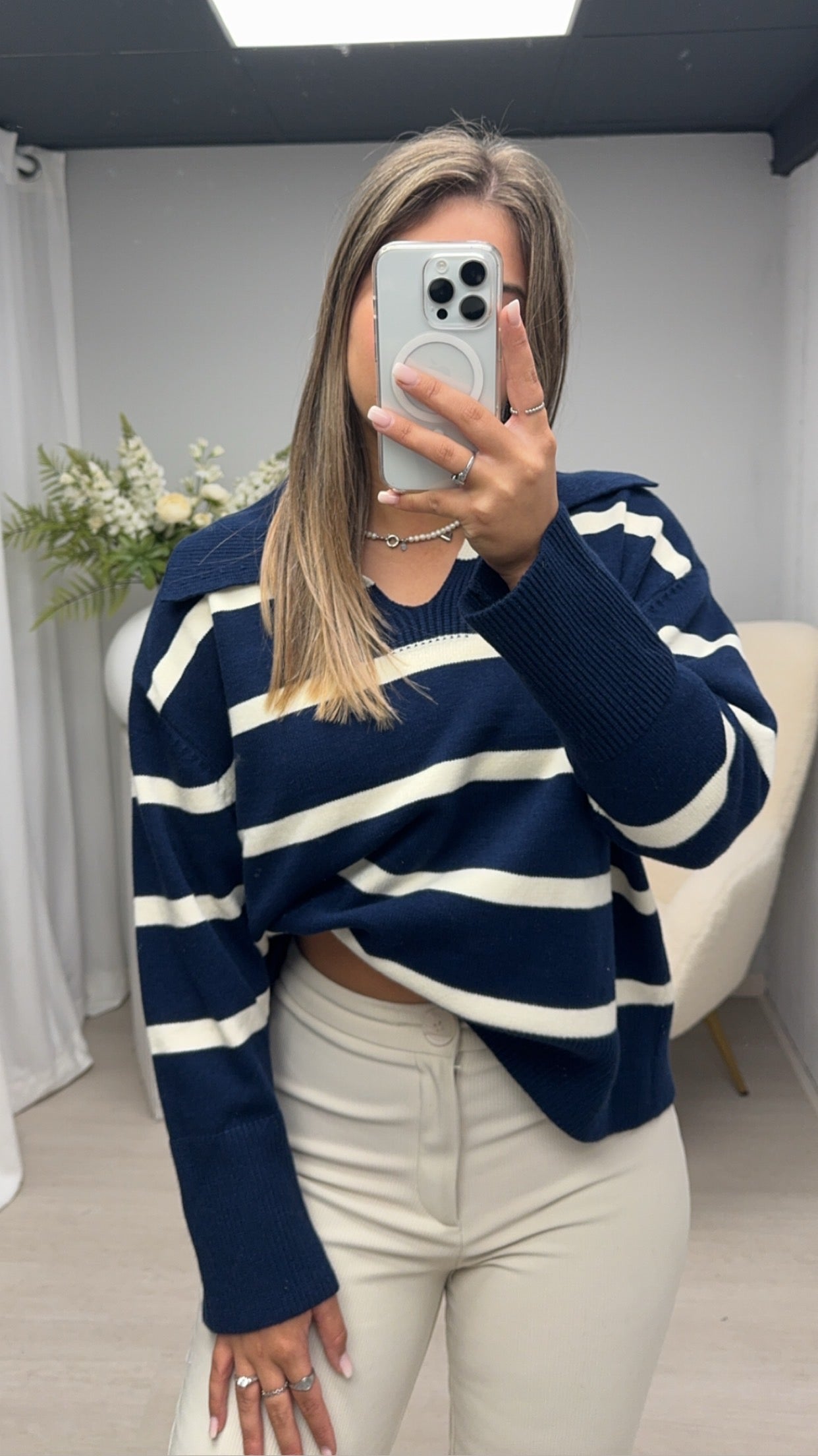 Striped Sweater Blue