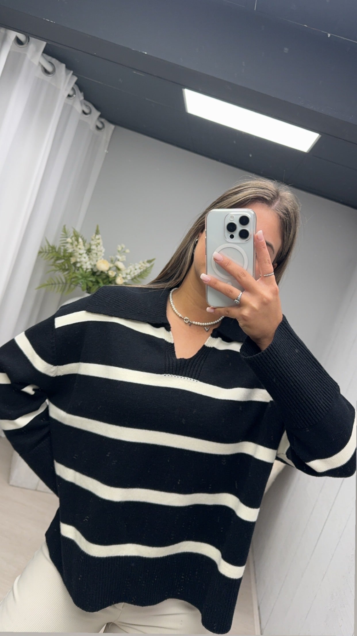 Striped Sweater Black