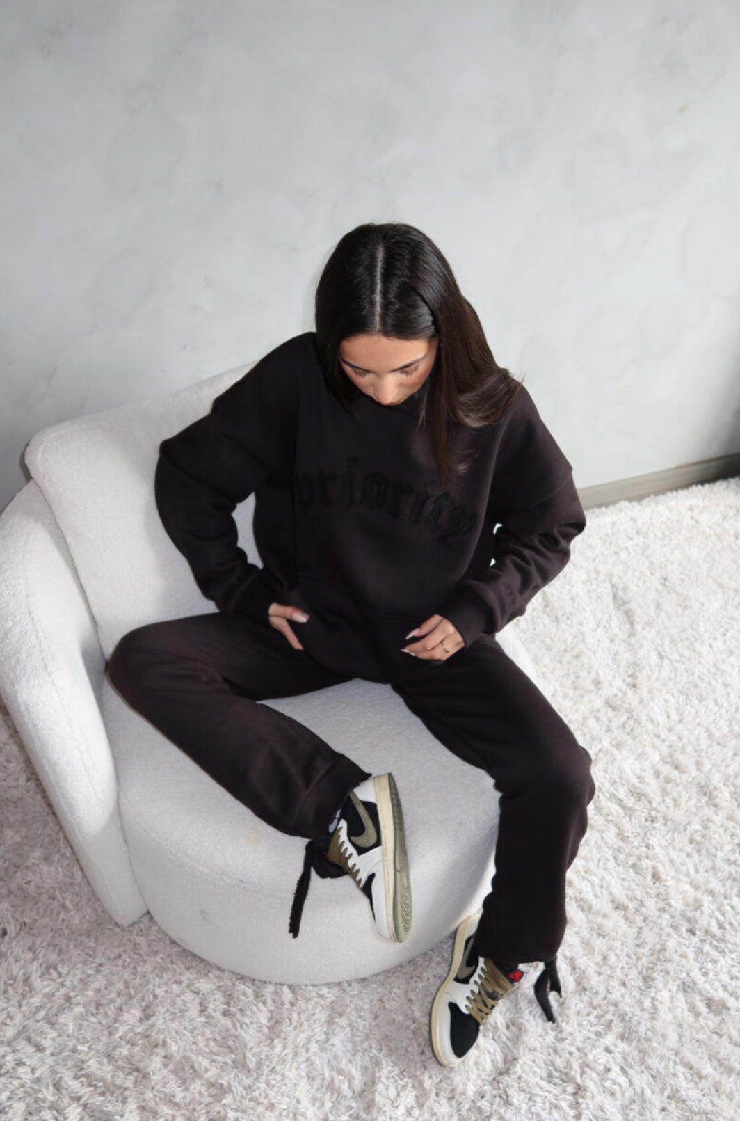 PRIORITY TRACKSUIT – DISTRESSED PATCHES – BLACK