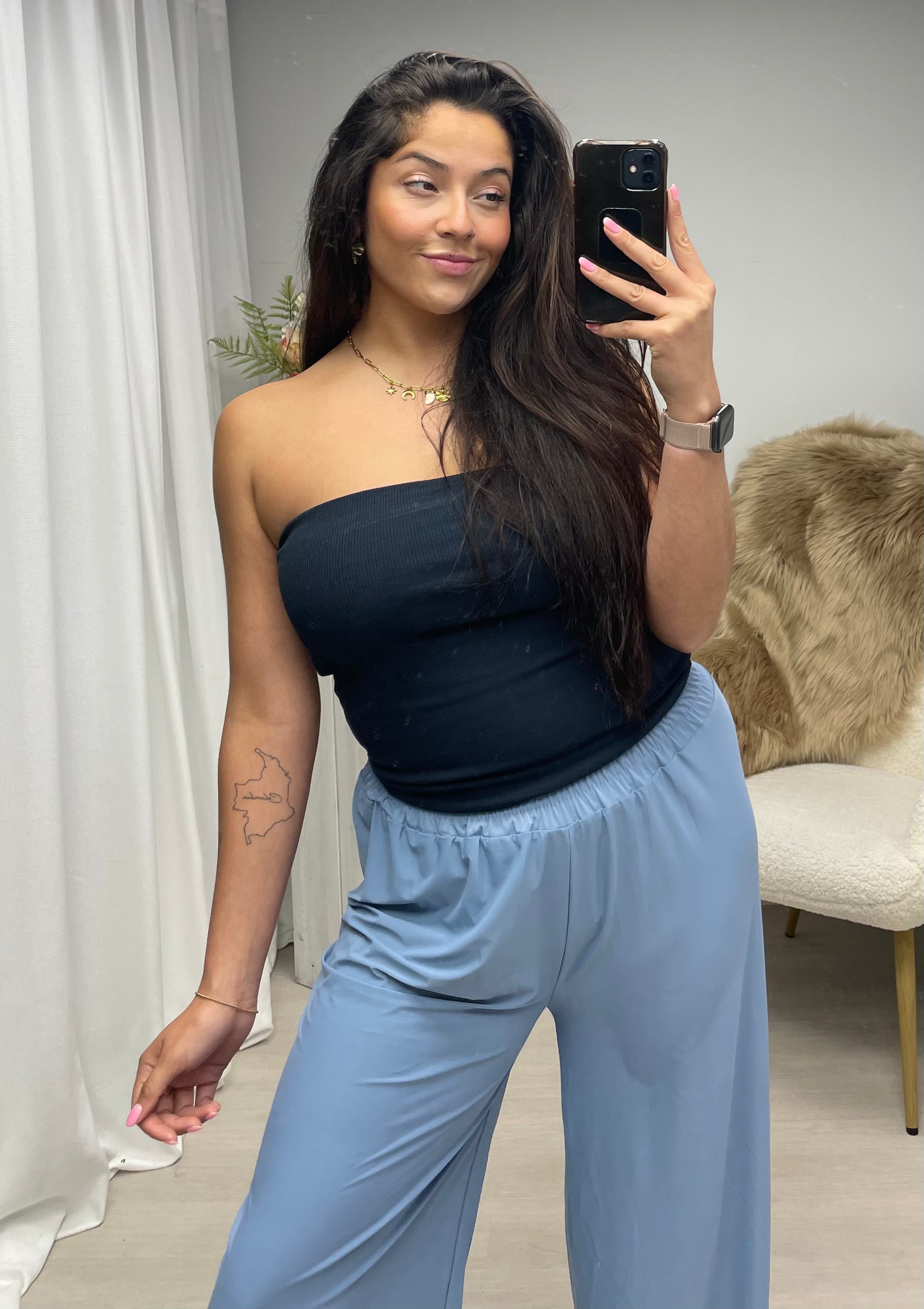 Bandeau top donker blauw