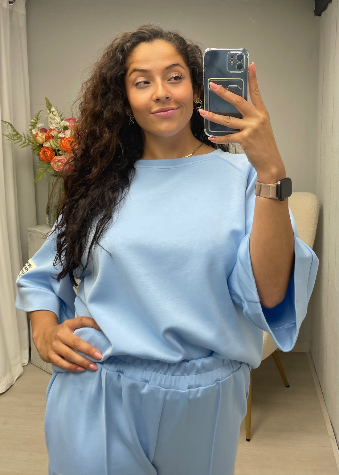 Comfy patch licht blauw