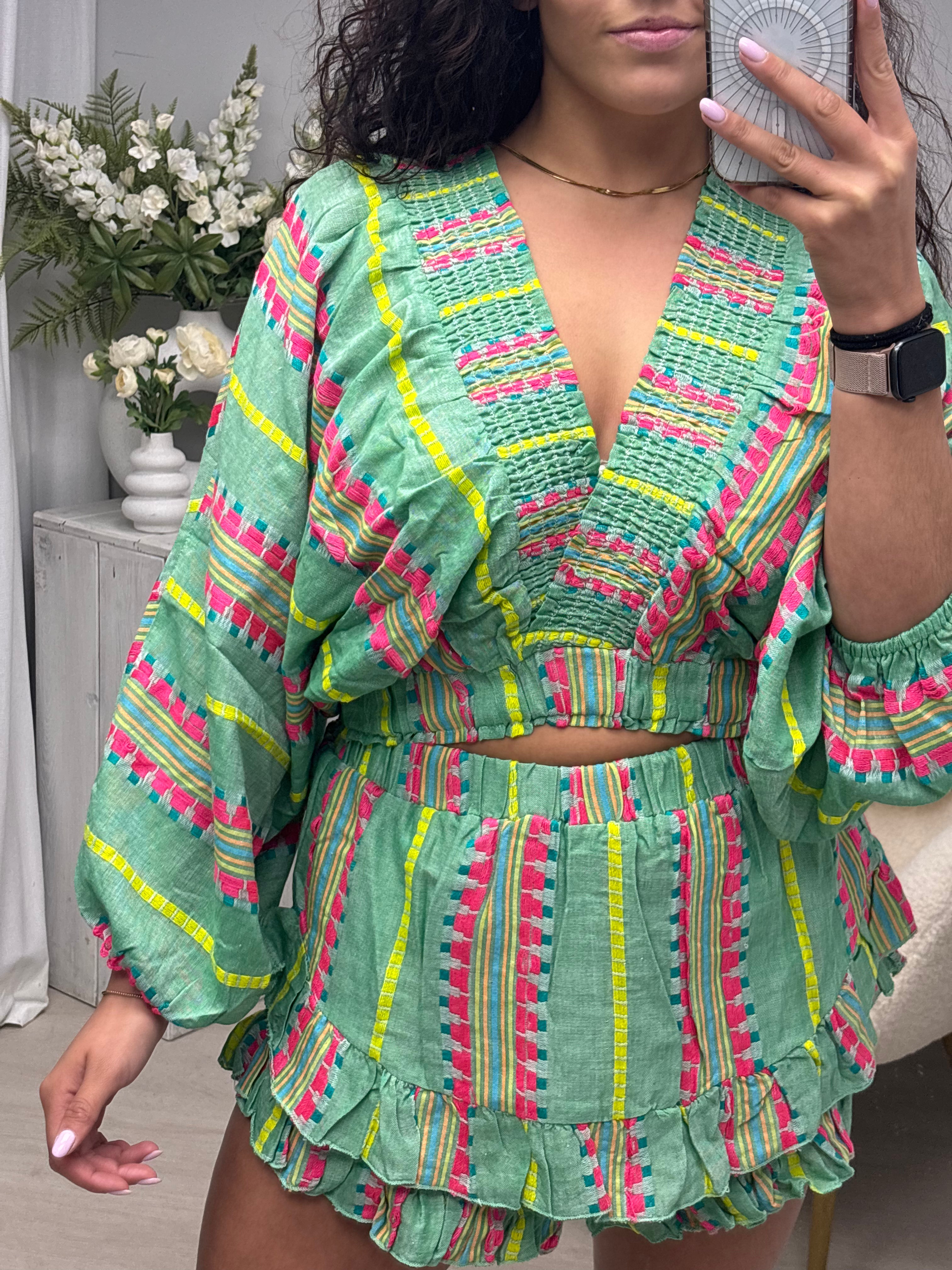 Boho set green