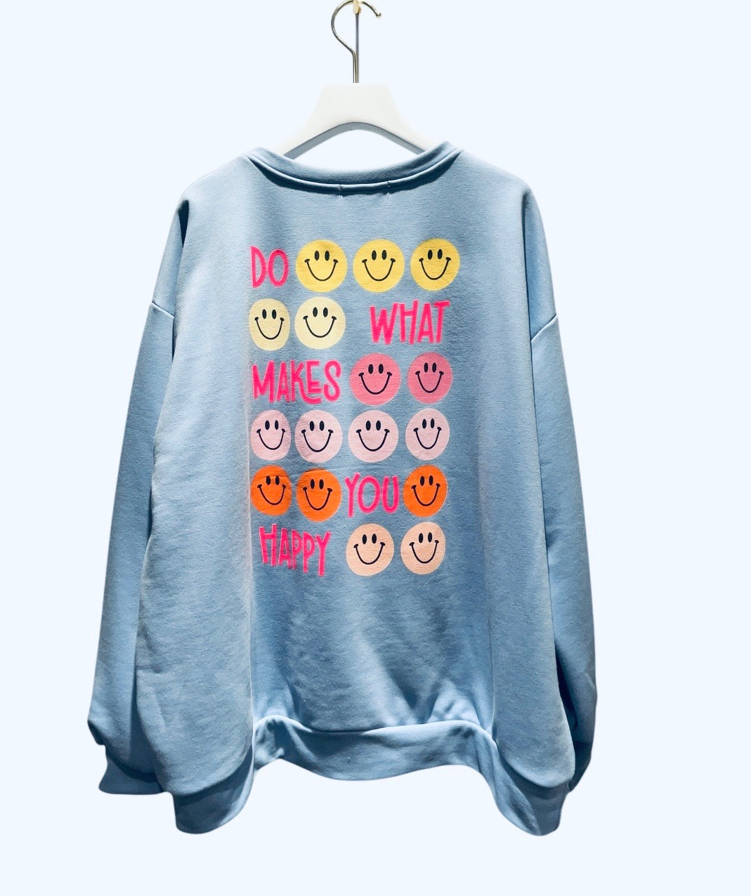 Sweater smiley blue