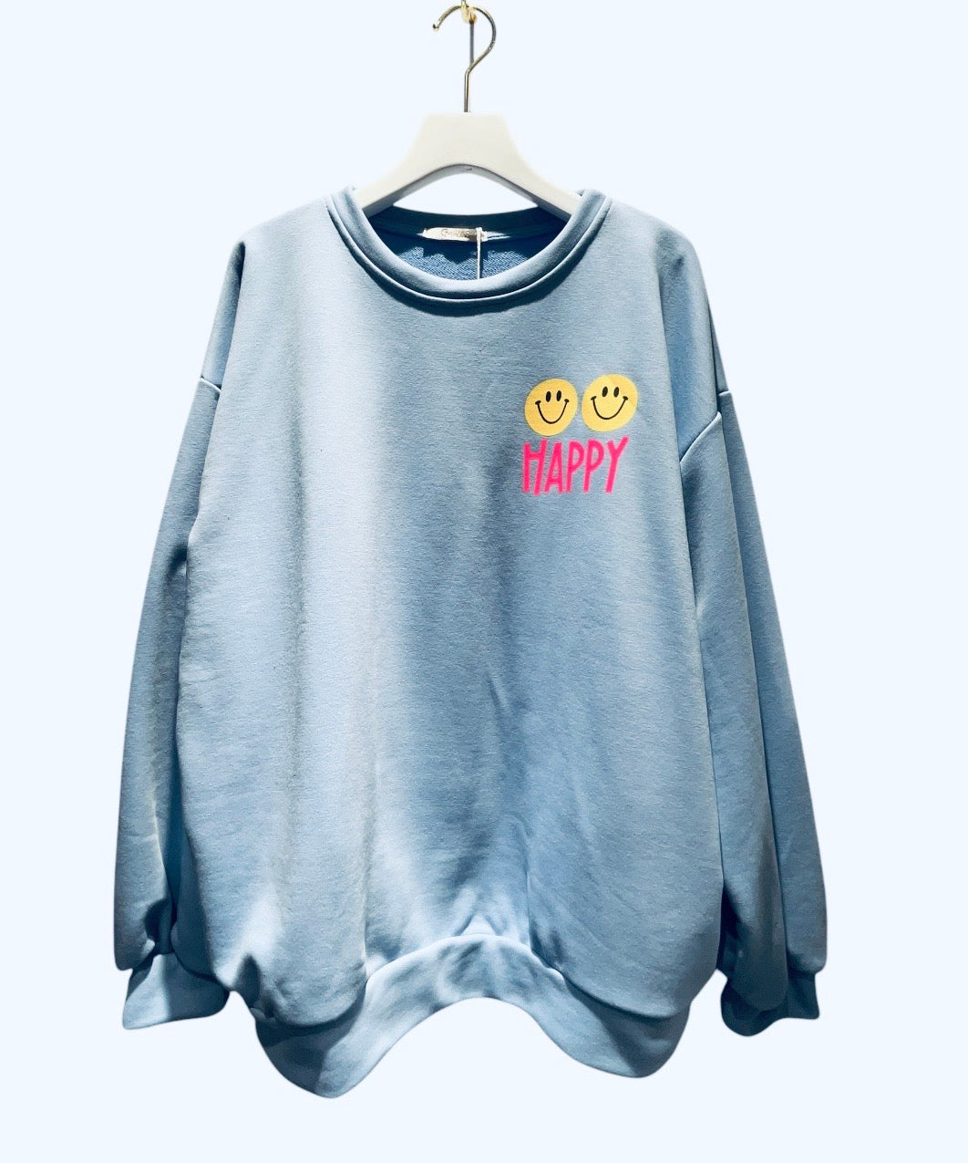 Sweater smiley blue