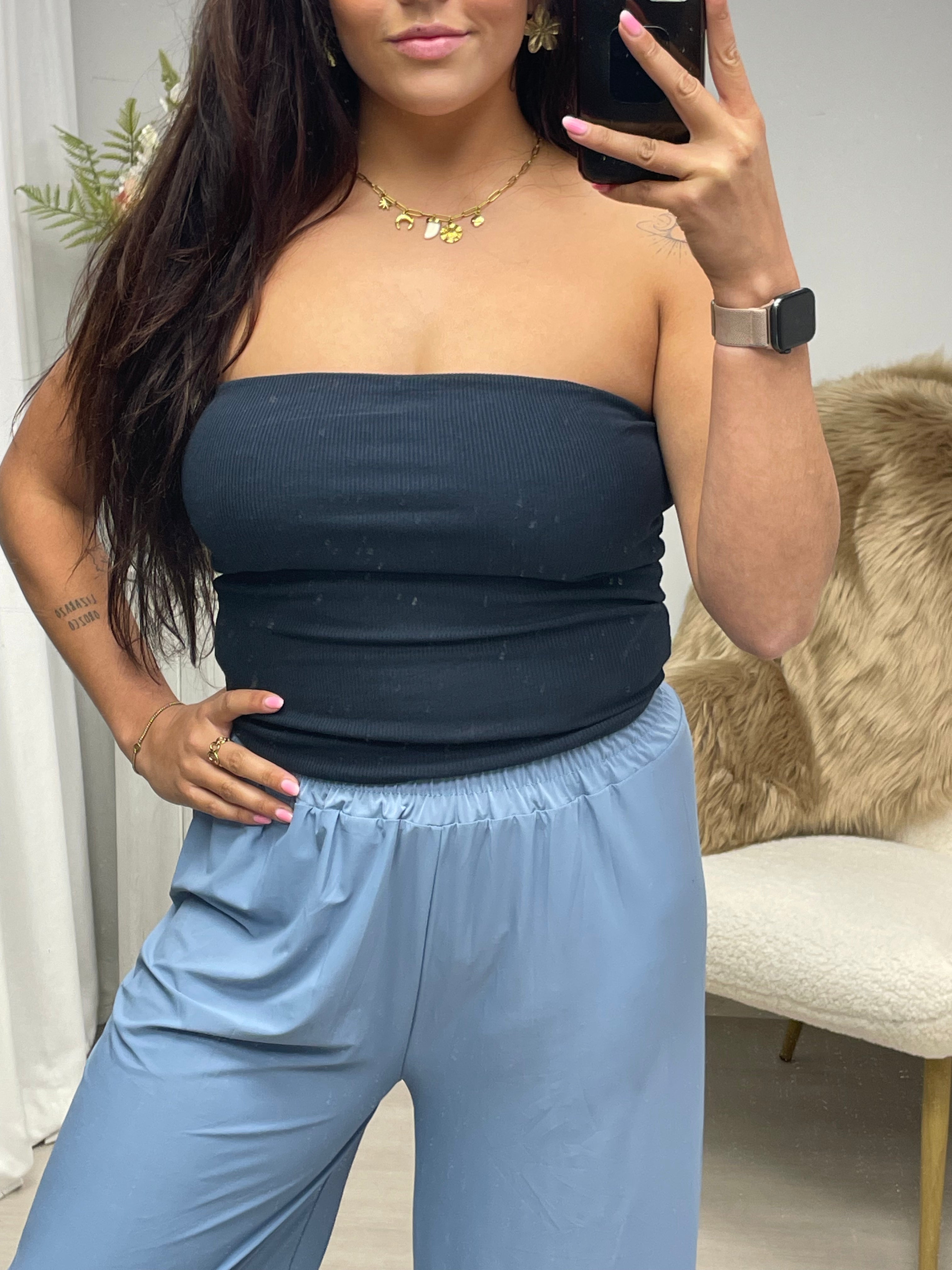 Bandeau top donker blauw