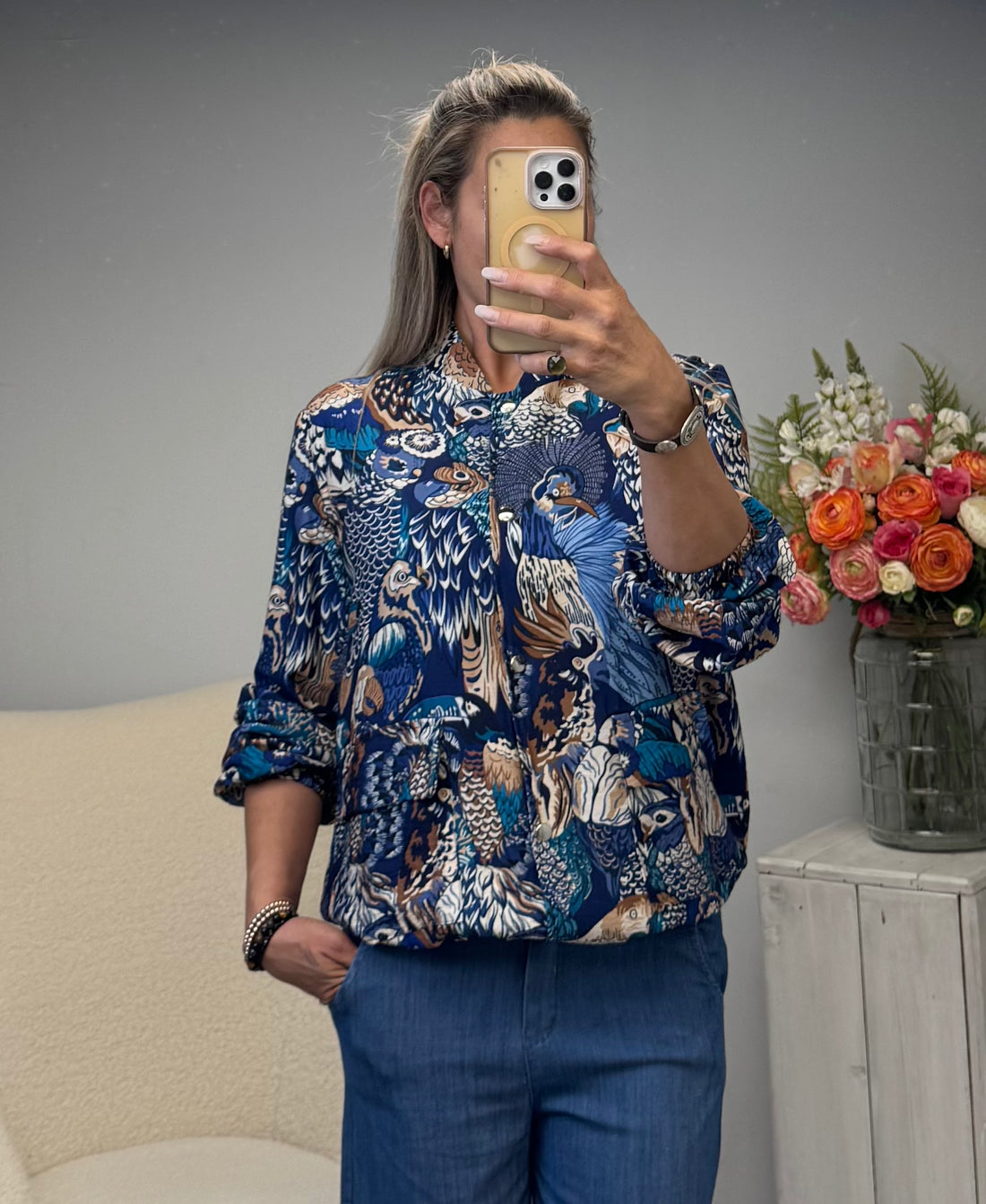 Birdy bomber blauw