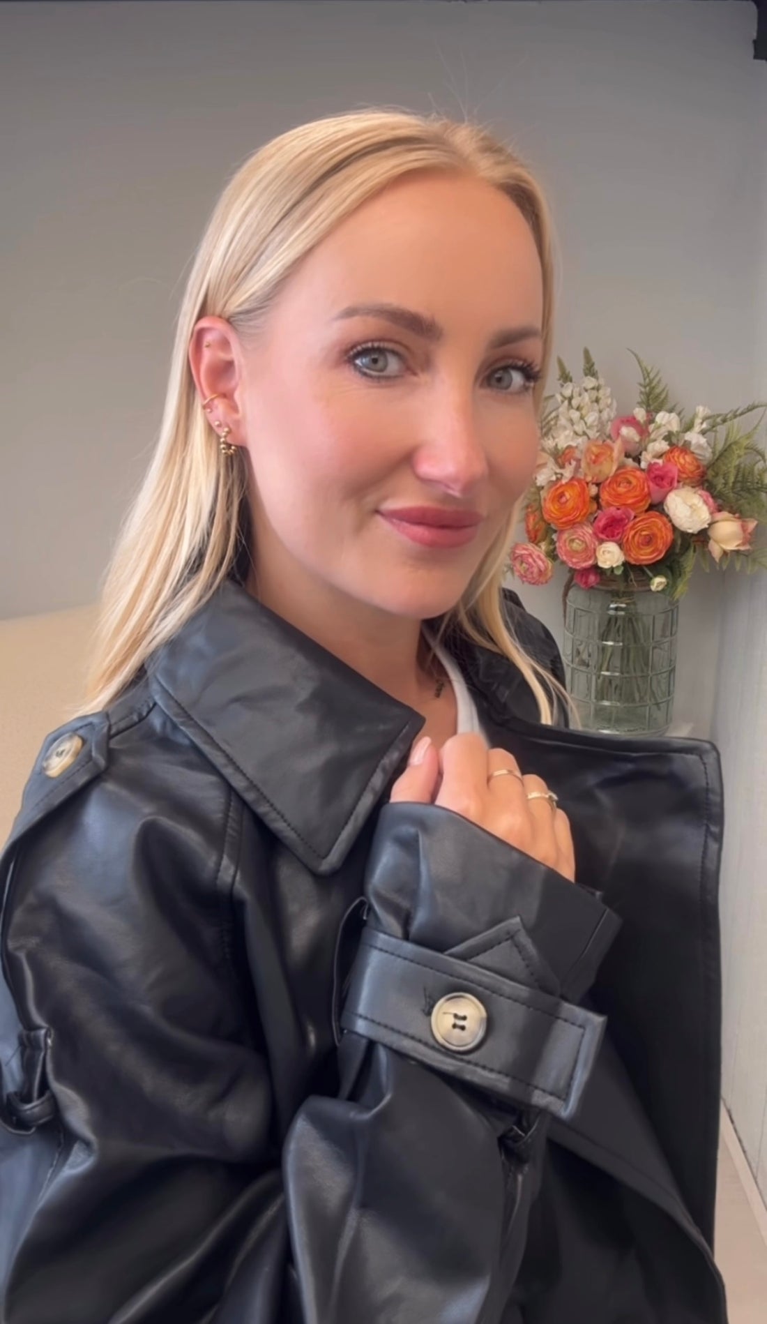 Trench jacket zwart