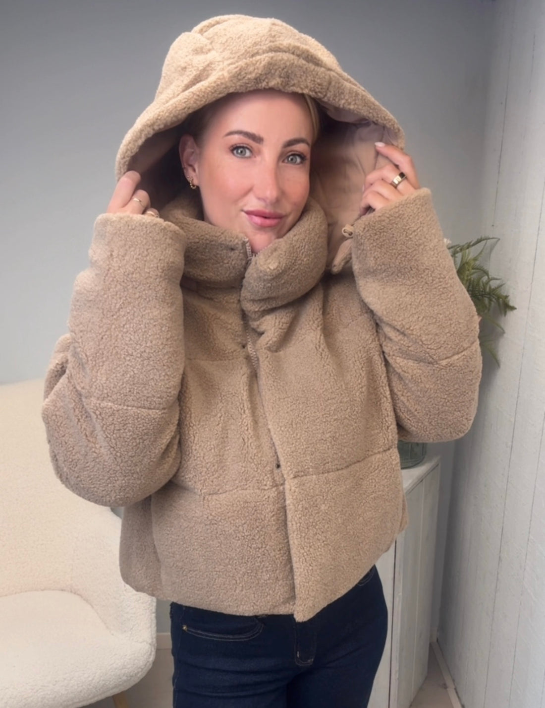 Teddy jas beige
