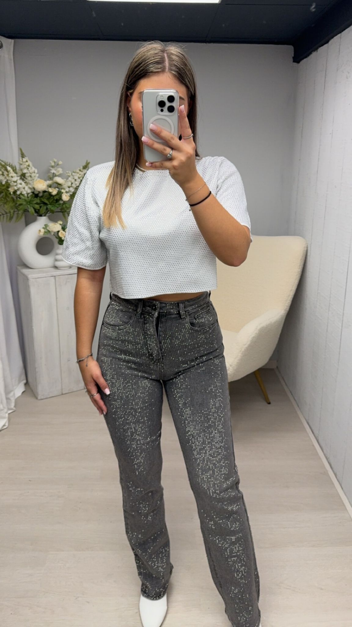 Diamond jeans Grey