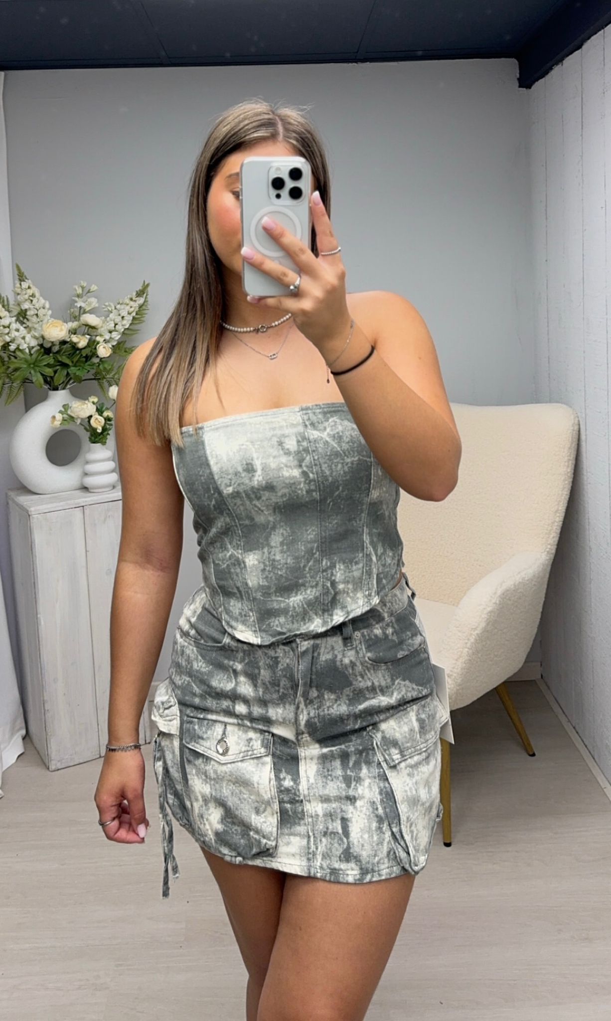 Camouflage corset top